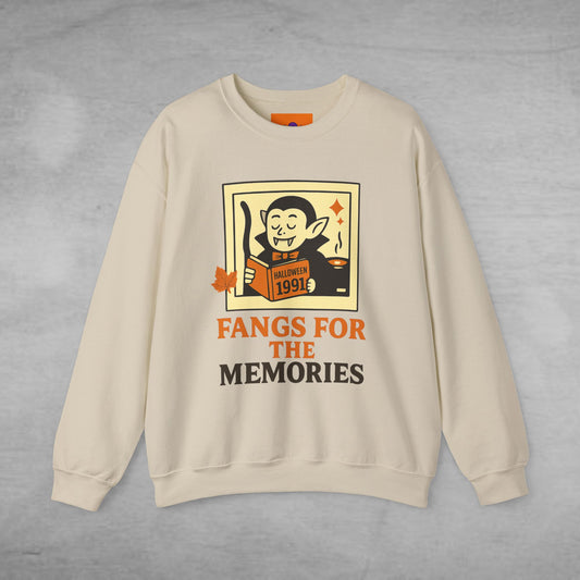 Fangs for the Memories Sweatshirt, Halloween Sweatshirt