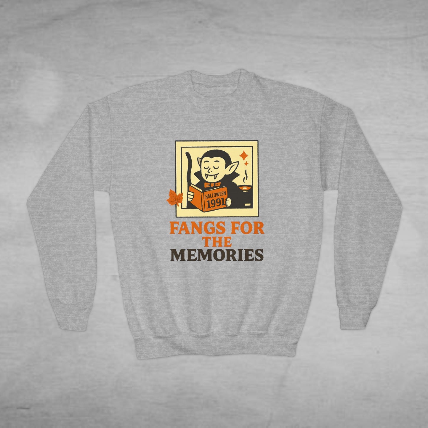 Kids Halloween Sweatshirt, Fangs for the Memories