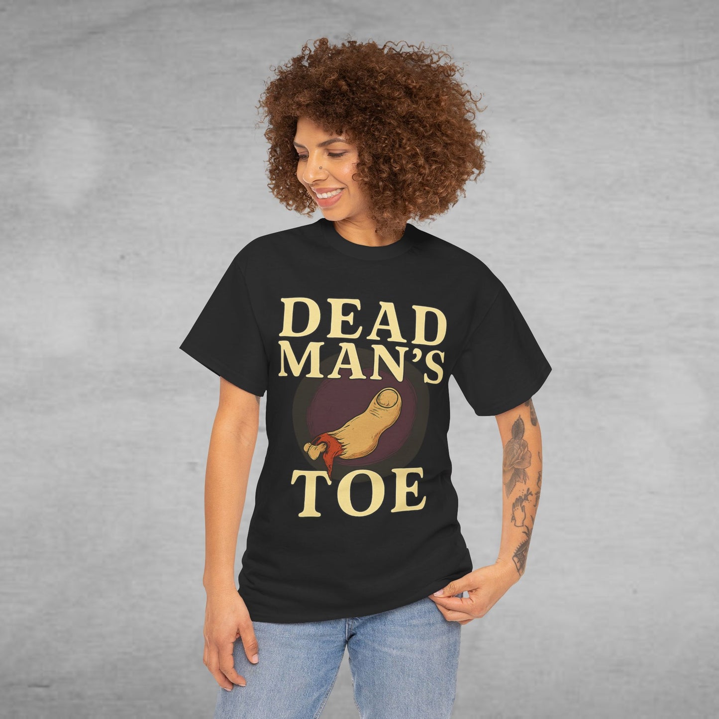 Dead Man's Toe Heavy Cotton Tee, Funny Graphic Shirt, Halloween Costume Party Tee, Unique Gift Idea, Casual Wear, Hocus Pocus