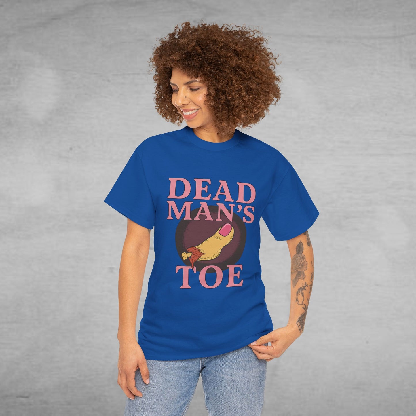 Pink Dead Man's Toe Heavy Cotton Tee, Funny Graphic Shirt, Halloween Costume Party Tee, Unique Gift Idea, Casual Wear, Hocus Pocus