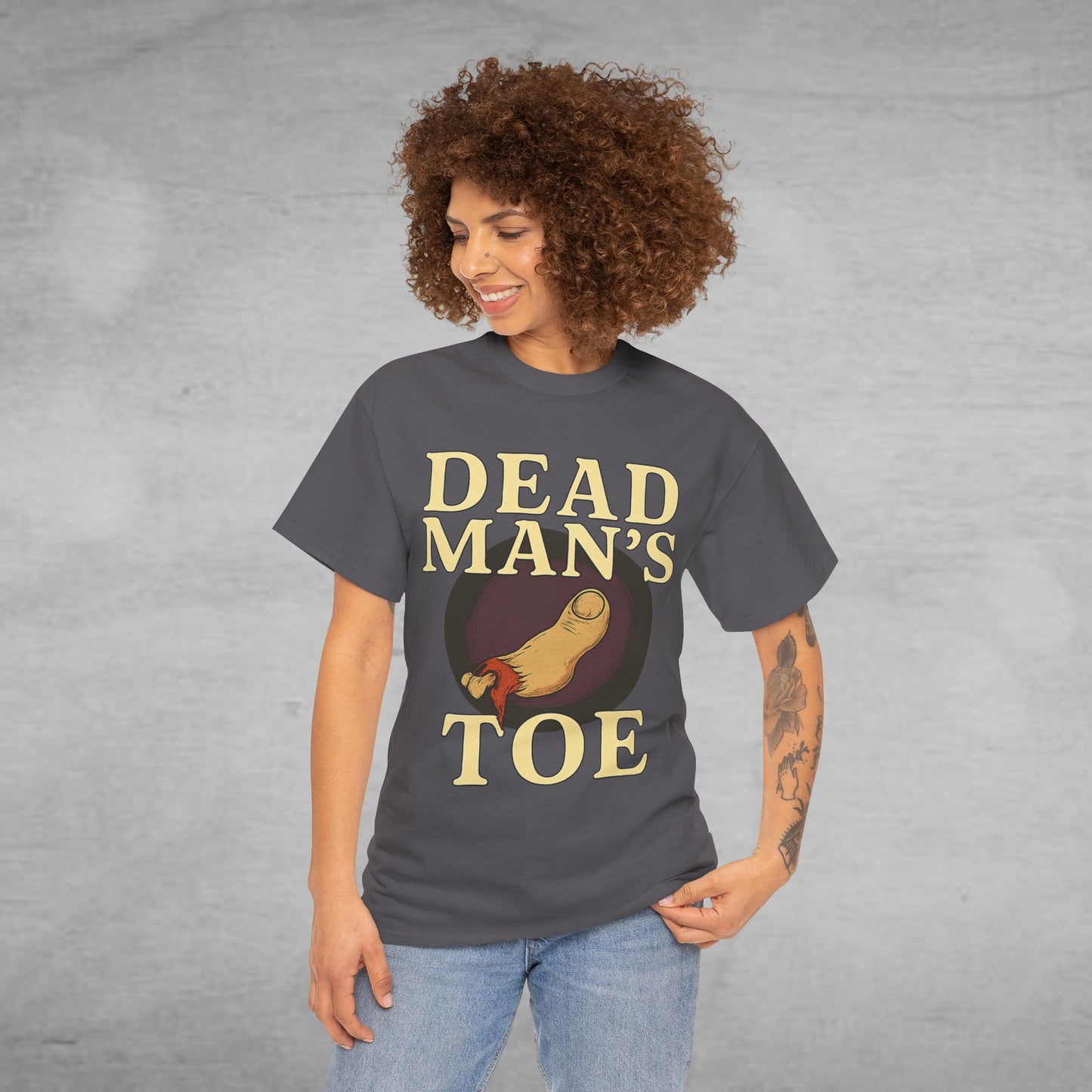 Dead Man's Toe Heavy Cotton Tee, Funny Graphic Shirt, Halloween Costume Party Tee, Unique Gift Idea, Casual Wear, Hocus Pocus