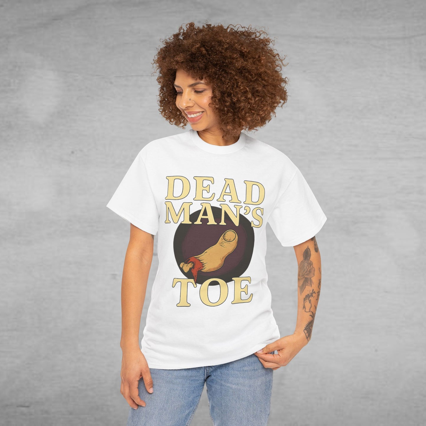 Dead Man's Toe Heavy Cotton Tee, Funny Graphic Shirt, Halloween Costume Party Tee, Unique Gift Idea, Casual Wear, Hocus Pocus