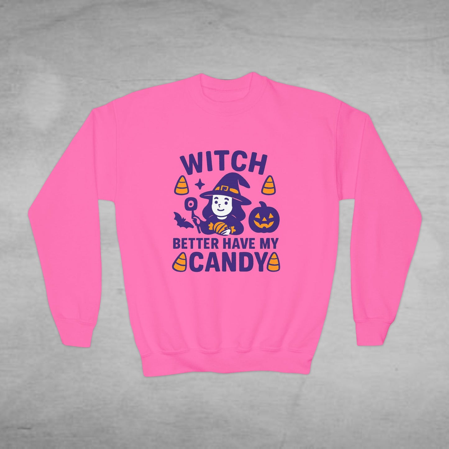 Youth Halloween Sweatshirt, Witch Better Have My Candy, Spooky Sweatshirt, Fall Fashion, Kids Halloween Apparel, Trick or Treat Gear
