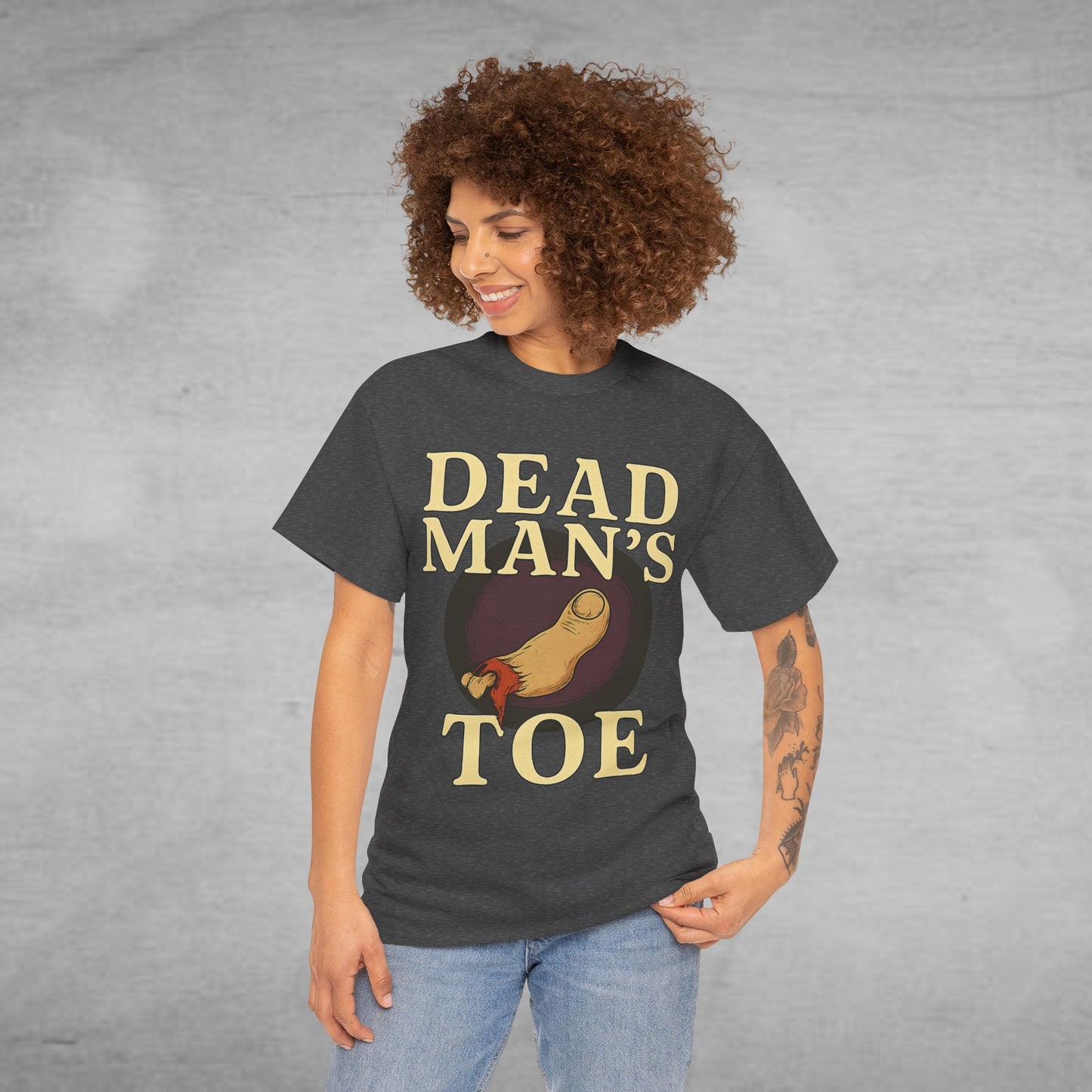 Dead Man's Toe Heavy Cotton Tee, Funny Graphic Shirt, Halloween Costume Party Tee, Unique Gift Idea, Casual Wear, Hocus Pocus