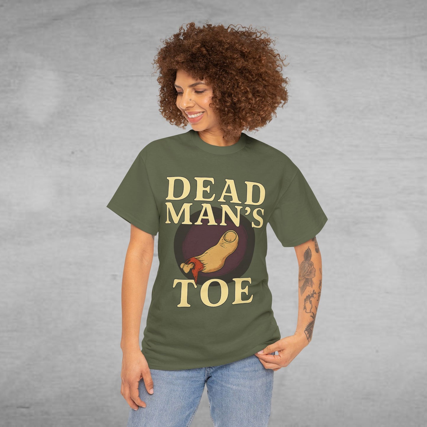 Dead Man's Toe Heavy Cotton Tee, Funny Graphic Shirt, Halloween Costume Party Tee, Unique Gift Idea, Casual Wear, Hocus Pocus