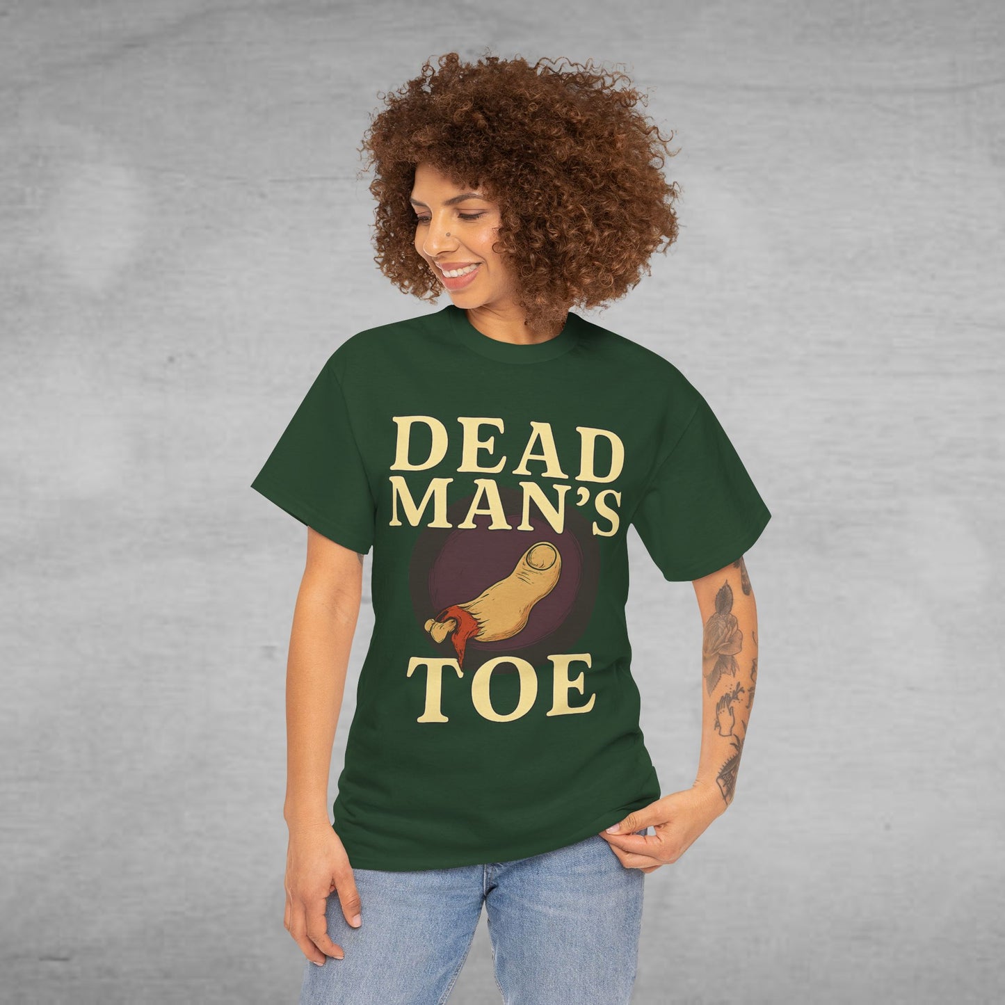 Dead Man's Toe Heavy Cotton Tee, Funny Graphic Shirt, Halloween Costume Party Tee, Unique Gift Idea, Casual Wear, Hocus Pocus